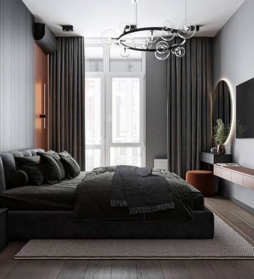 Интерьер спальни площадью 14 кв. 04