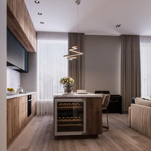 Дизайн четырехкомнатной квартиры в современном стиле. 04