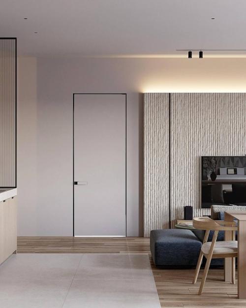 Интерьер просторной квартиры в доме премиум класса. 06