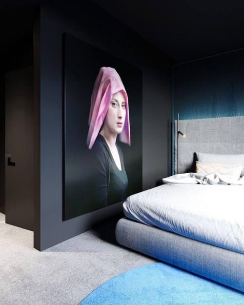 Кричащий, яркий и местами пёстрый интерьер квартиры для настоящего гурмана цвета и контрастов. 03