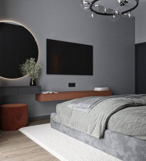 Интерьер спальни площадью 14 кв. 03