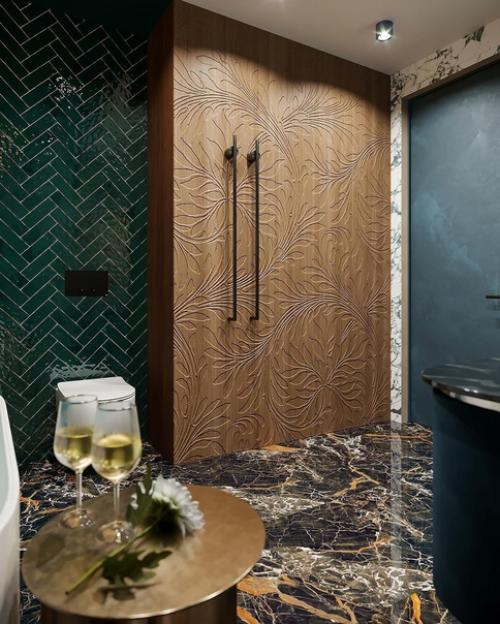 Ванная комната в цветочной тематике. 02