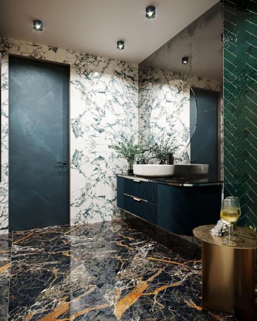 Ванная комната в цветочной тематике. 03