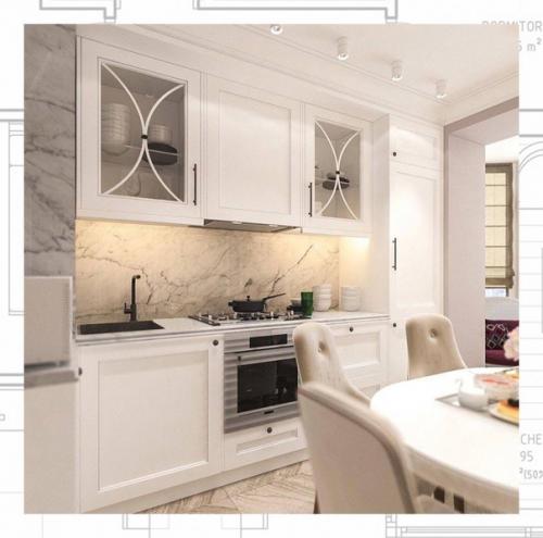 Для дизайна евродвухкомнатной квартиры отлично подходит классический вариант. 03