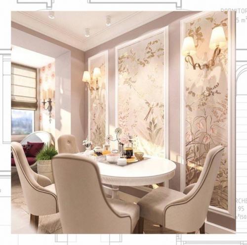 Для дизайна евродвухкомнатной квартиры отлично подходит классический вариант. 04