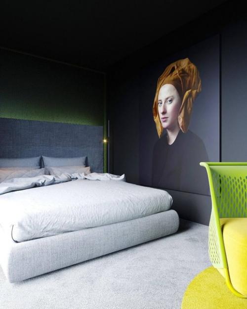 Кричащий, яркий и местами пёстрый интерьер квартиры для настоящего гурмана цвета и контрастов. 06