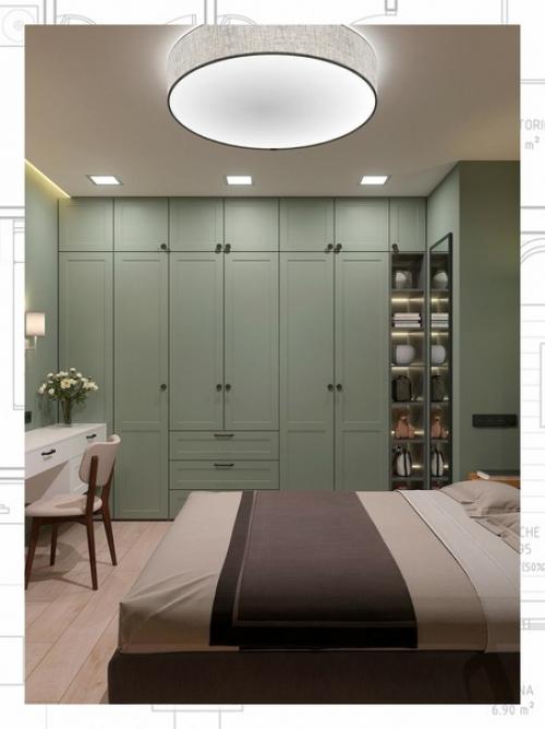 Благодаря грамотной перепланировке и зонированию, получается добиться по-настоящему комфортного и красивого дизайна квартиры 45 кв. 02