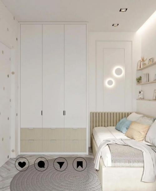 Замечательная детская комната в очень спокойной стиле. 05