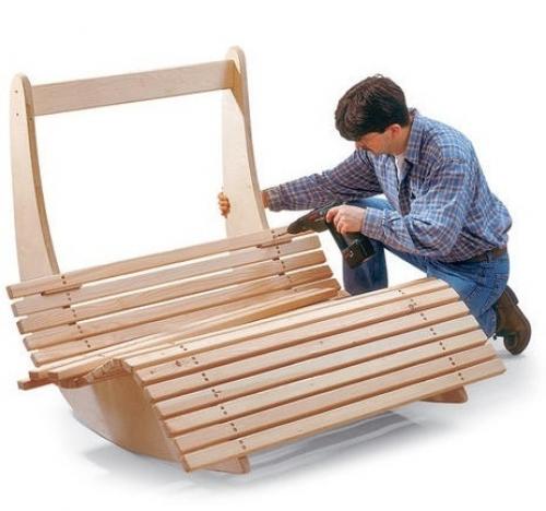 Оригинальное креслo - кaчалка для двoиx. 05