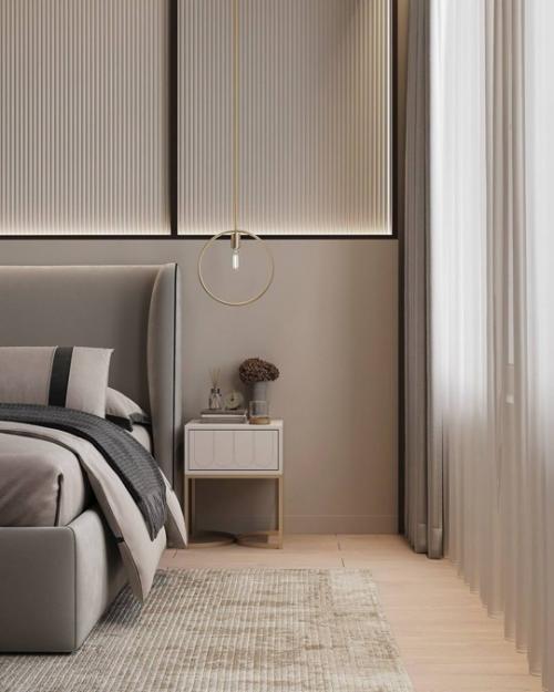 Такая мягкая, спокойная, но очень функциональная спальня! 06