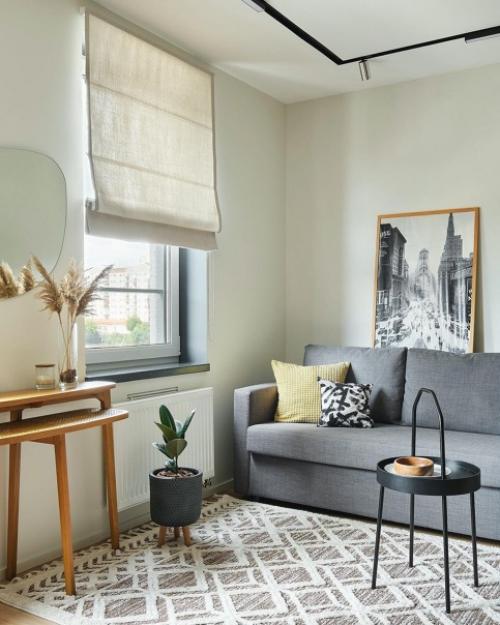 Интерьер небольшой, но очень стильной и функциональной квартиры, площадью 29 кв. 02