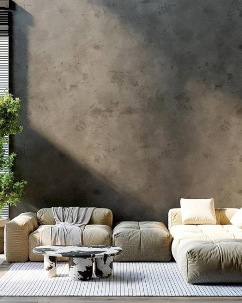 Минималистичный, спокойный и какой-то умиротворяющий вариант интерьера в тёмных тонах. 04