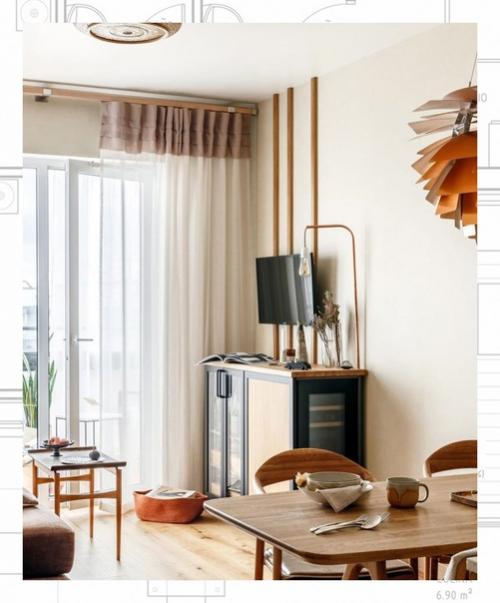 Ритмичный интерьер квартиры на васильевском острове, 70 м. 01