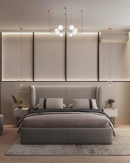 Такая мягкая, спокойная, но очень функциональная спальня! 01