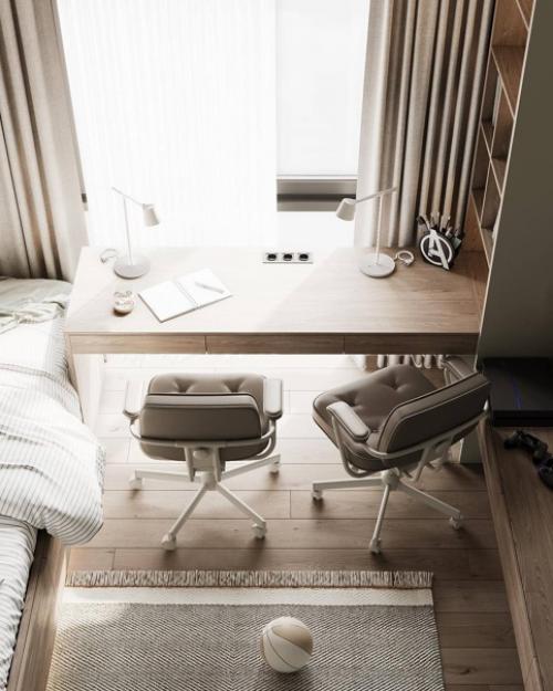 Интерьер детской комнаты площадью 15 кв. 02