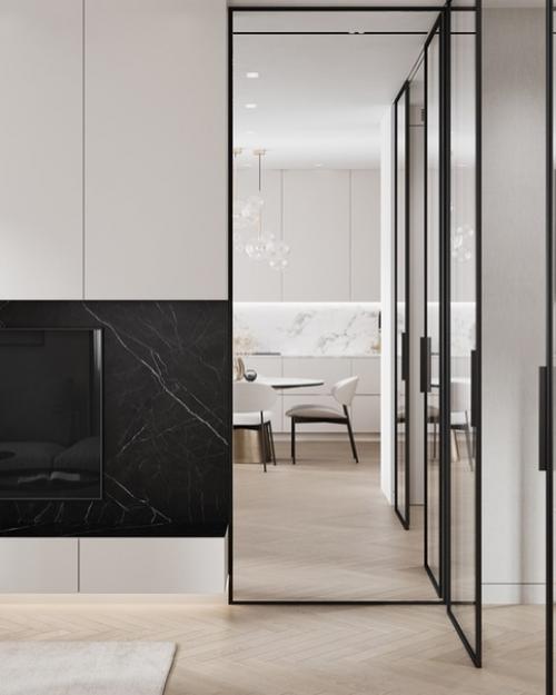 Современный минимализм.  Фасады гладкие, без фрезеровки, нет ярких акцентов, минимум декора. 03