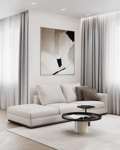 Современный минимализм.  Фасады гладкие, без фрезеровки, нет ярких акцентов, минимум декора. 04