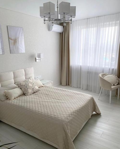 Очень уютная и светлая спальня после капитального ремонта. 04