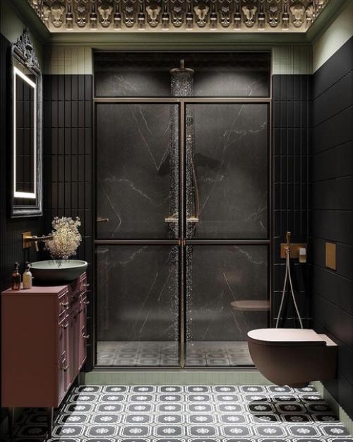 Невероятно красивый дизайн - проект ванной комнаты. 01