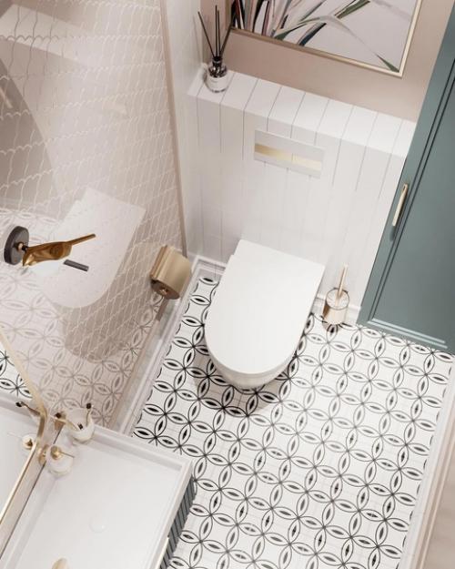 Дизайн - проект нежного гостевого санузла. 03