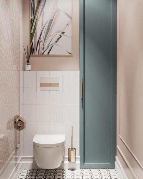 Дизайн - проект нежного гостевого санузла. 01