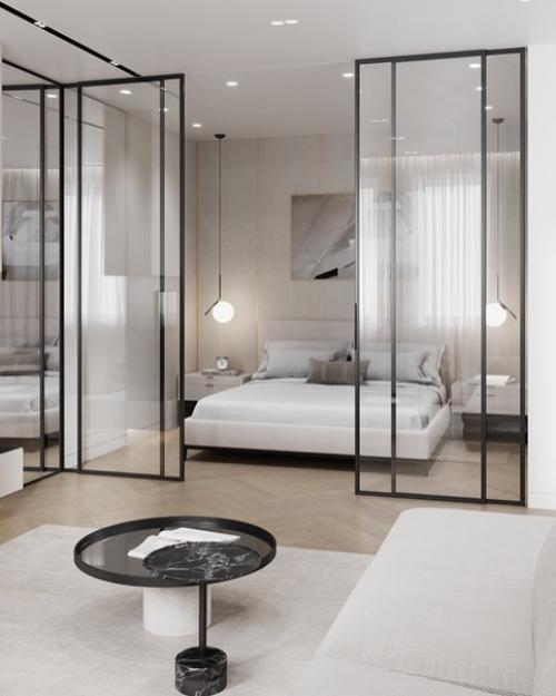 Современный минимализм.  Фасады гладкие, без фрезеровки, нет ярких акцентов, минимум декора. 05