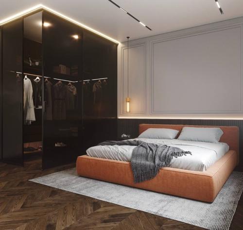 Подборка довольно насыщенных и нестандартных интерьеров спален. 06