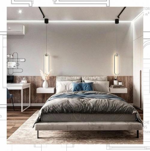 Дизайн спальни, площадью - 14 кв. 05