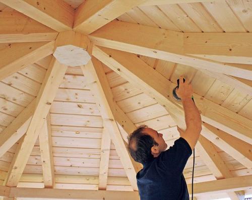 Строительство беседки из дерева. 03