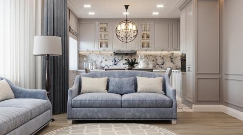 Дизайн проект квартиры в стиле современная классика 130 м от студии Icon. 01