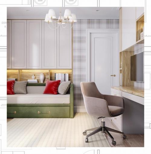 Комната для подростка, площадью - 13 кв. 03