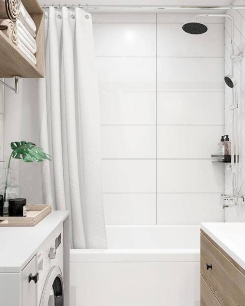 Дизайн ванной комнаты в современном стиле, площадью 4, 1 квм. 06