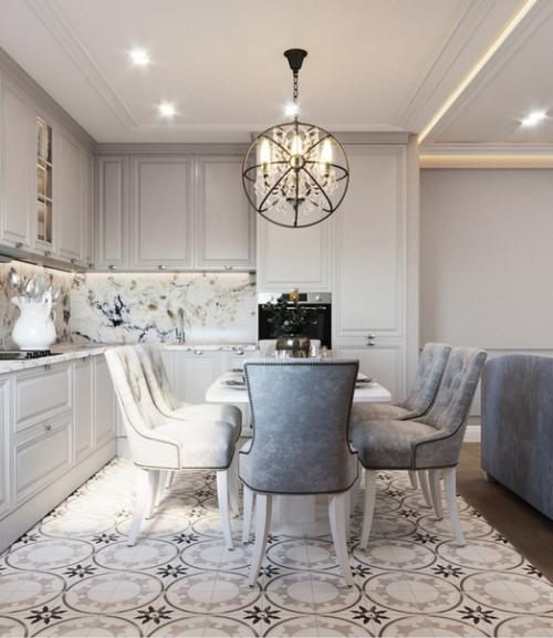 Дизайн проект квартиры в стиле современная классика 130 м от студии Icon. 03