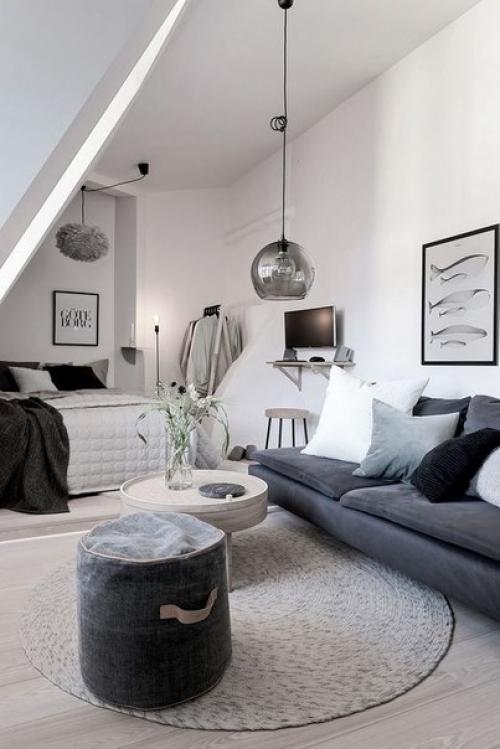 Когда спальня, гостиная, кабинет и столовая - одна комната. 03