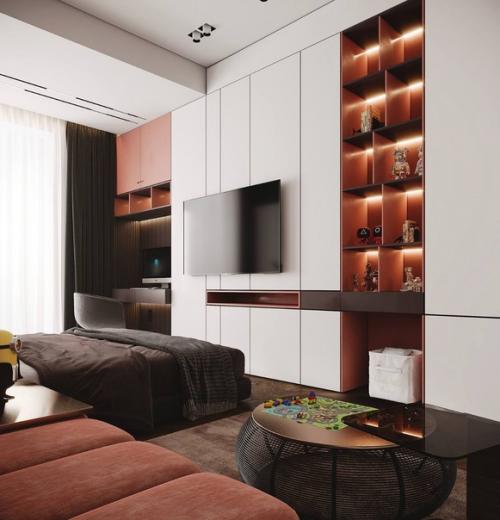 Подборка довольно насыщенных и нестандартных интерьеров спален. 01