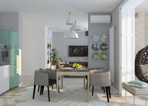 Зонирование кухни - гостиной. 04