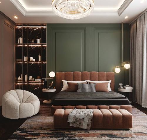 Подборка довольно насыщенных и нестандартных интерьеров спален. 04