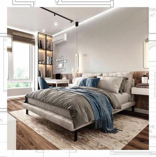 Дизайн спальни, площадью - 14 кв. 04