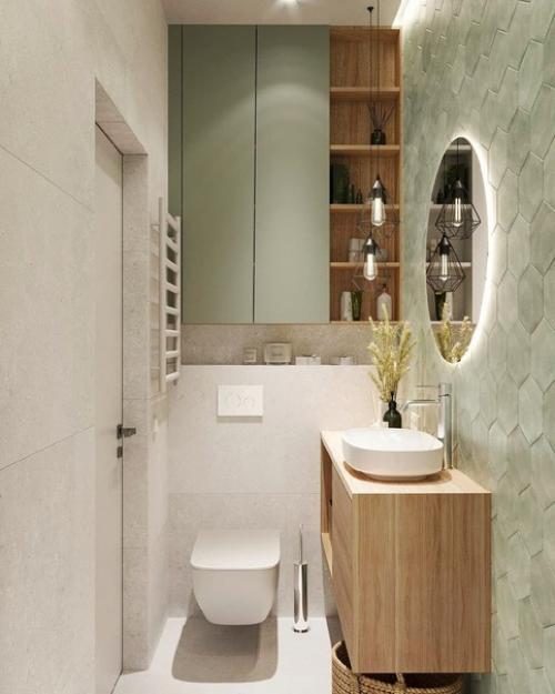 Дизайн - проект ванной комнаты в современном стиле. 01