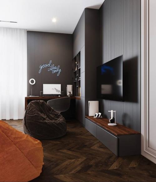 Подборка довольно насыщенных и нестандартных интерьеров спален. 08