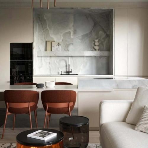 Современный интерьер с элементами минимализма и натуральными материалами. 01