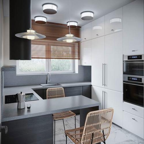 Дизайн проект дома в скандинавском стиле с открытой террасой для внесезонного отдыха. 03