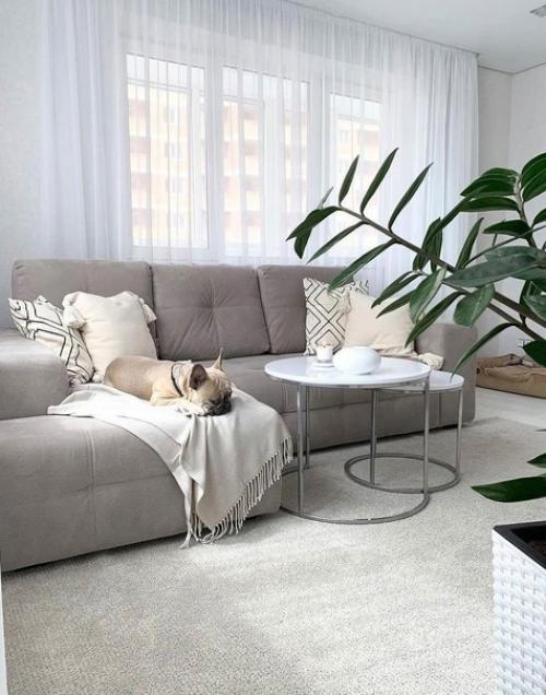 Интерьер в светлых тонах сделает помещение стильным, современным и уютным. 01