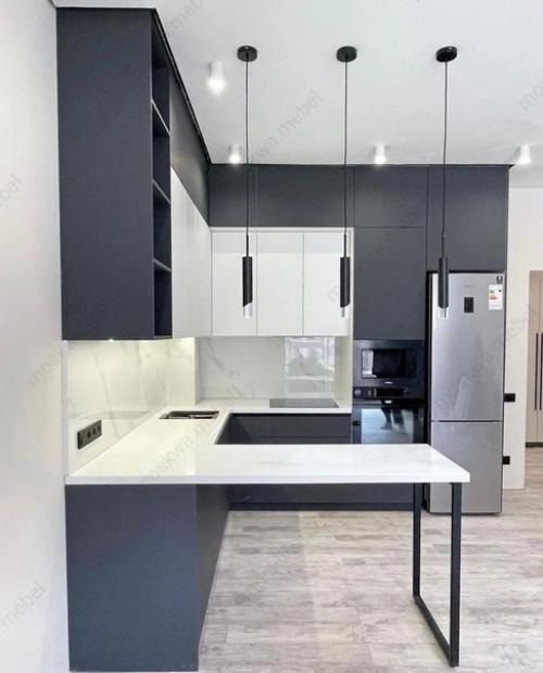 Кухня в матовом пластике. 01