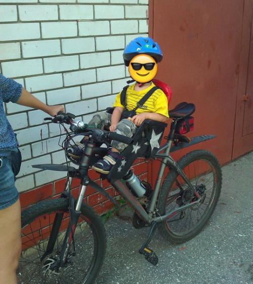 Сделал сыну велокресло. 01