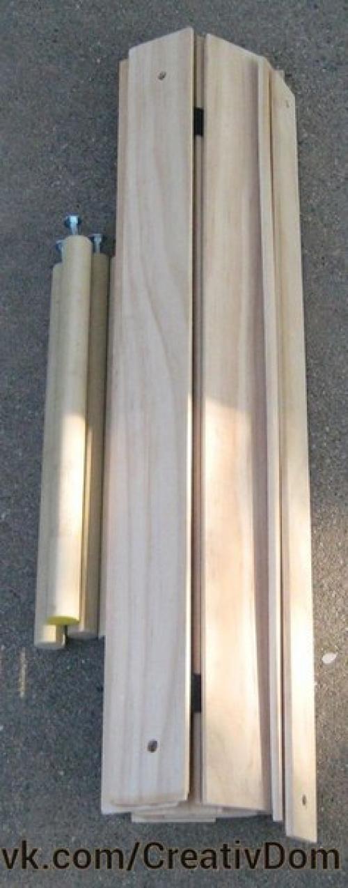 Простой и надежный складной стол своими руками. 09