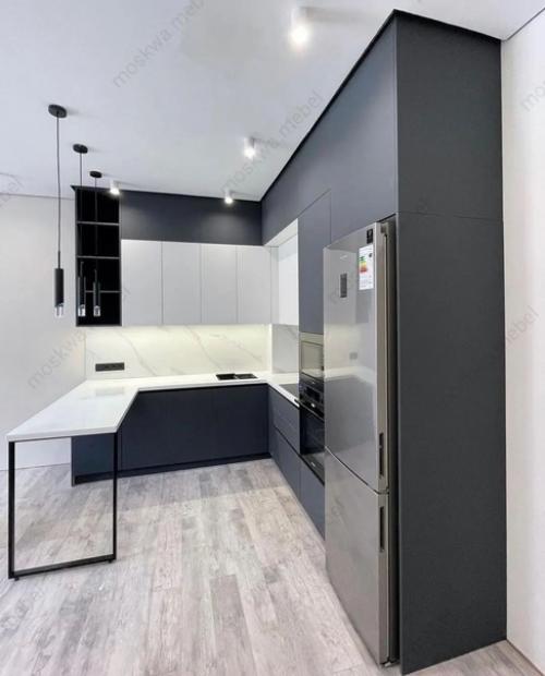 Кухня в матовом пластике. 02