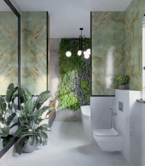 Ванная комната в загородном доме. 01