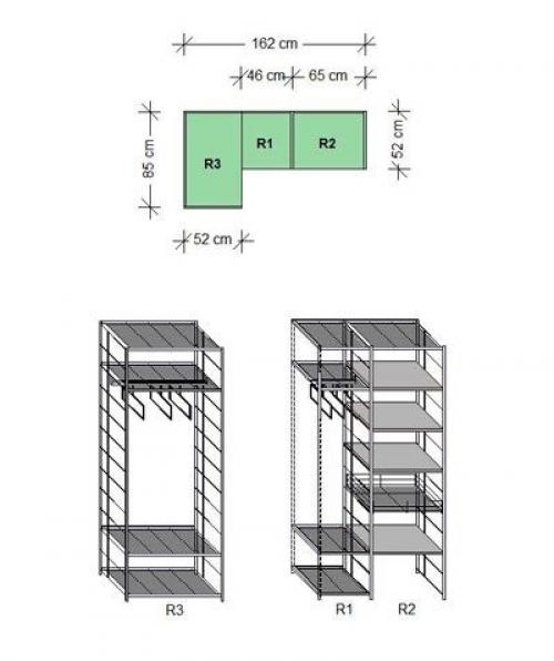 Конструкции стеллажей: 5 функциональных моделей для наполнения шкафа купе и обустройства гардеробной системы. 05