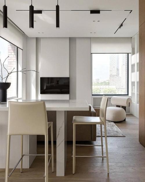 Легкий графичный интерьер квартиры, площадью 56 кв. 05